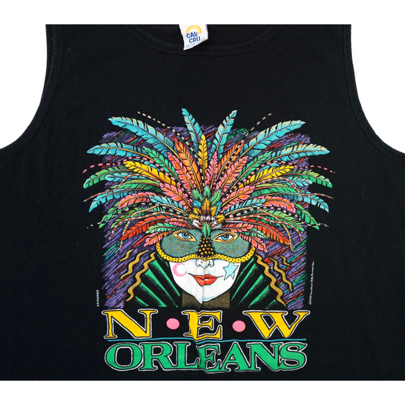 Vintage 90's New Orleans Mardi Gras Long Tank Top One Size - Picture 3 of 5